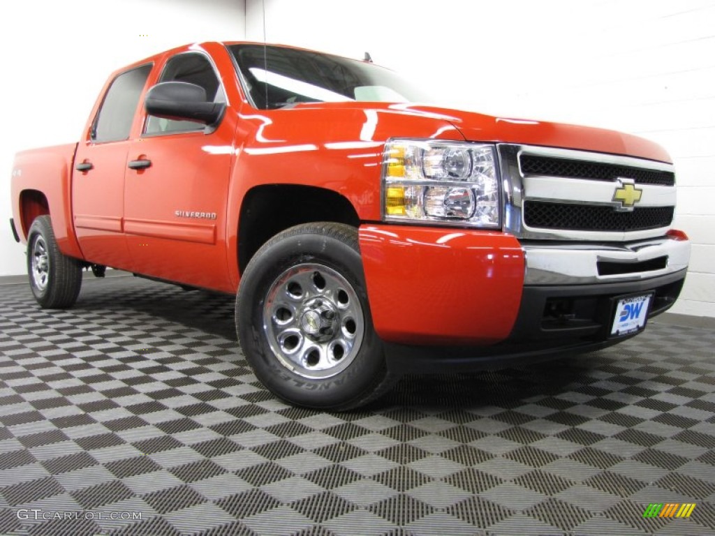 2011 Silverado 1500 LS Crew Cab 4x4 - Victory Red / Dark Titanium photo #1