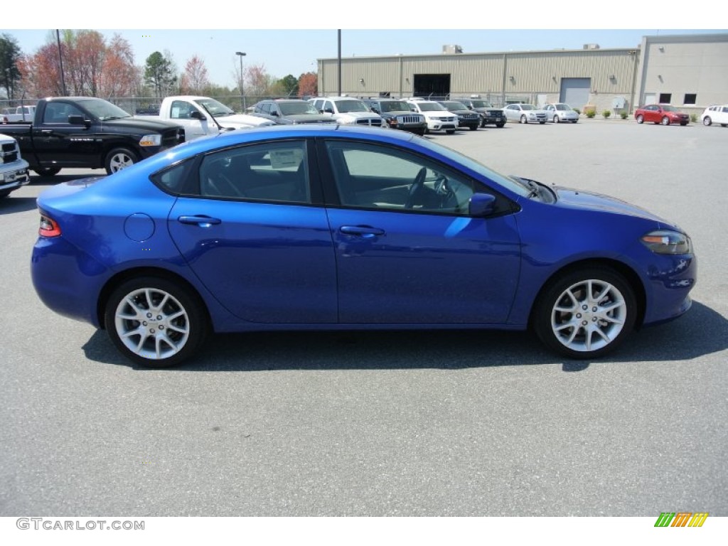 2013 Dart SXT - Blue Streak Pearl Coat / Black/Light Diesel Gray photo #10