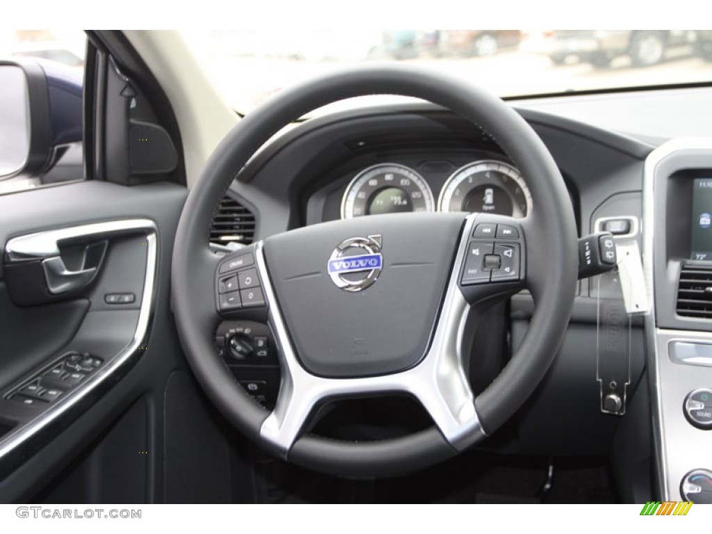 2013 Volvo XC60 3.2 Anthracite Black Steering Wheel Photo #79602324