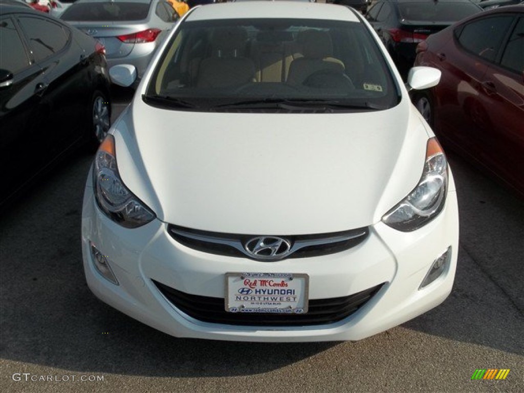 2013 Elantra Limited - Shimmering White / Beige photo #1