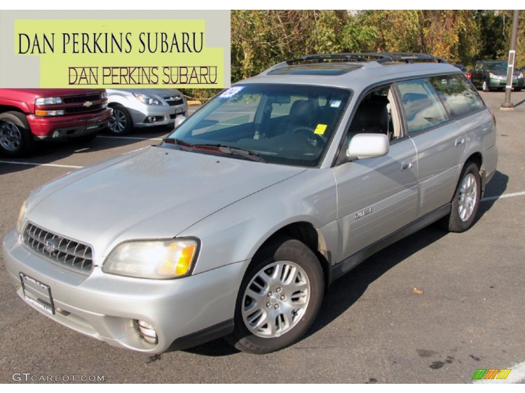 2004 Outback Limited Wagon - Silver Stone Metallic / Gray/Black photo #1