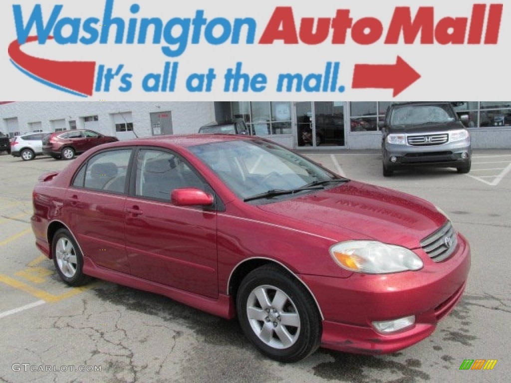 2003 Corolla S - Impulse Red / Black photo #1