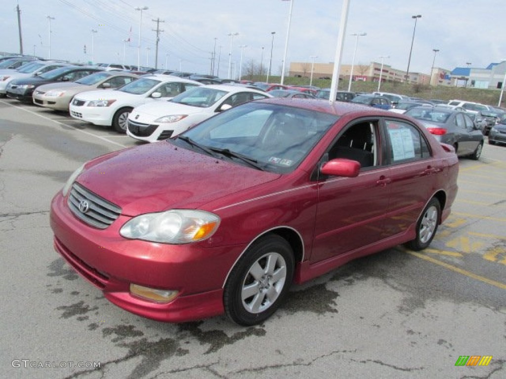 Impulse Red 2003 Toyota Corolla S Exterior Photo #79603262