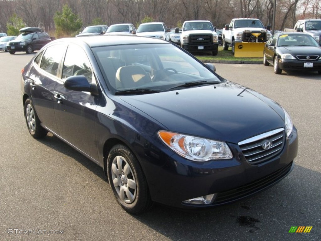 2009 Elantra GLS Sedan - Regatta Blue / Beige photo #1