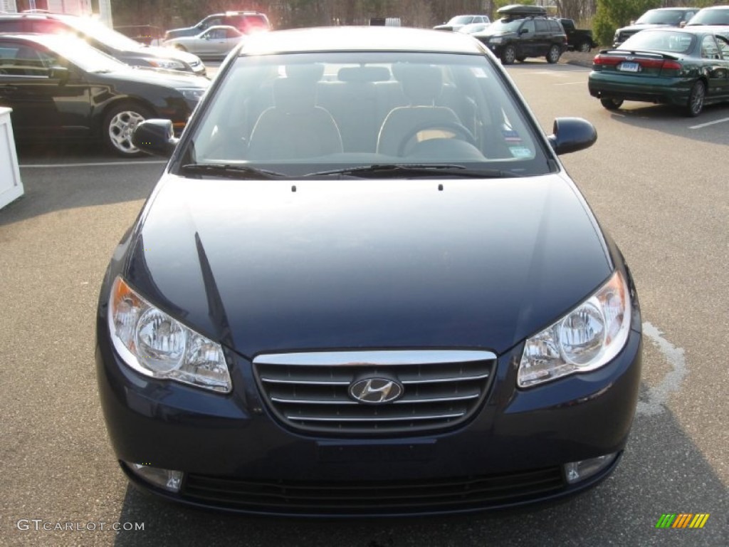 2009 Elantra GLS Sedan - Regatta Blue / Beige photo #2