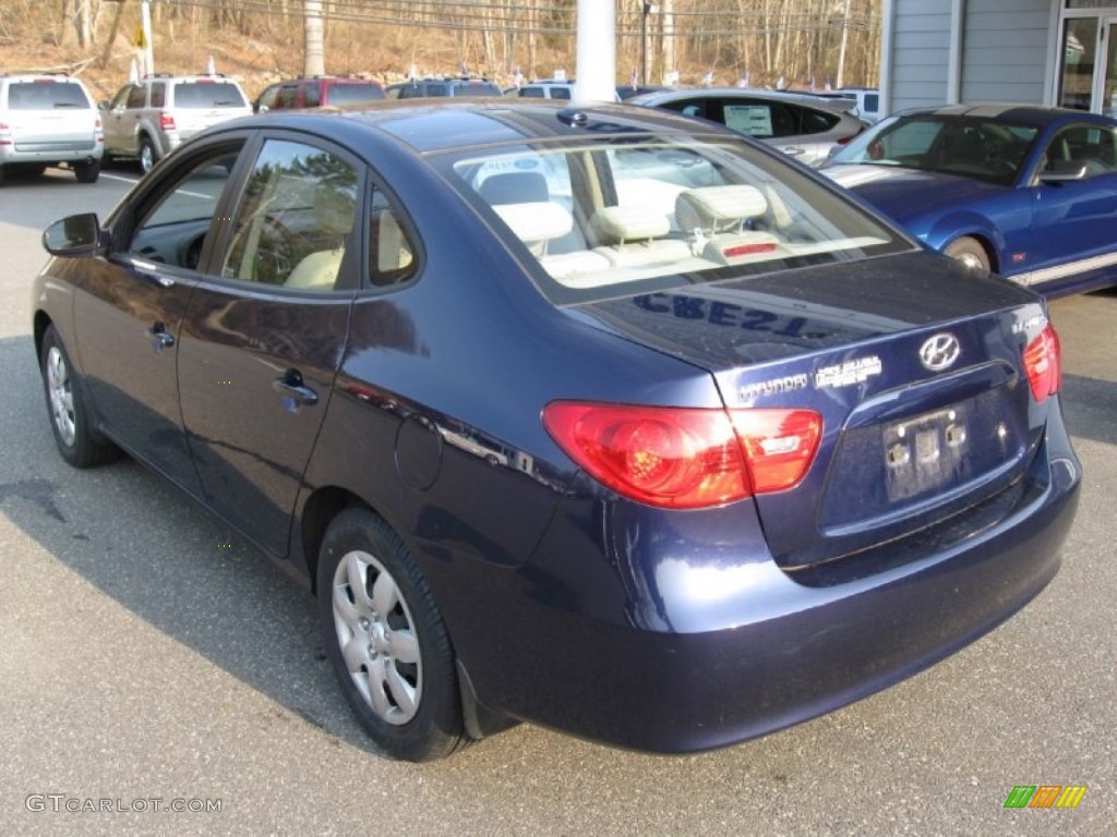 2009 Elantra GLS Sedan - Regatta Blue / Beige photo #5