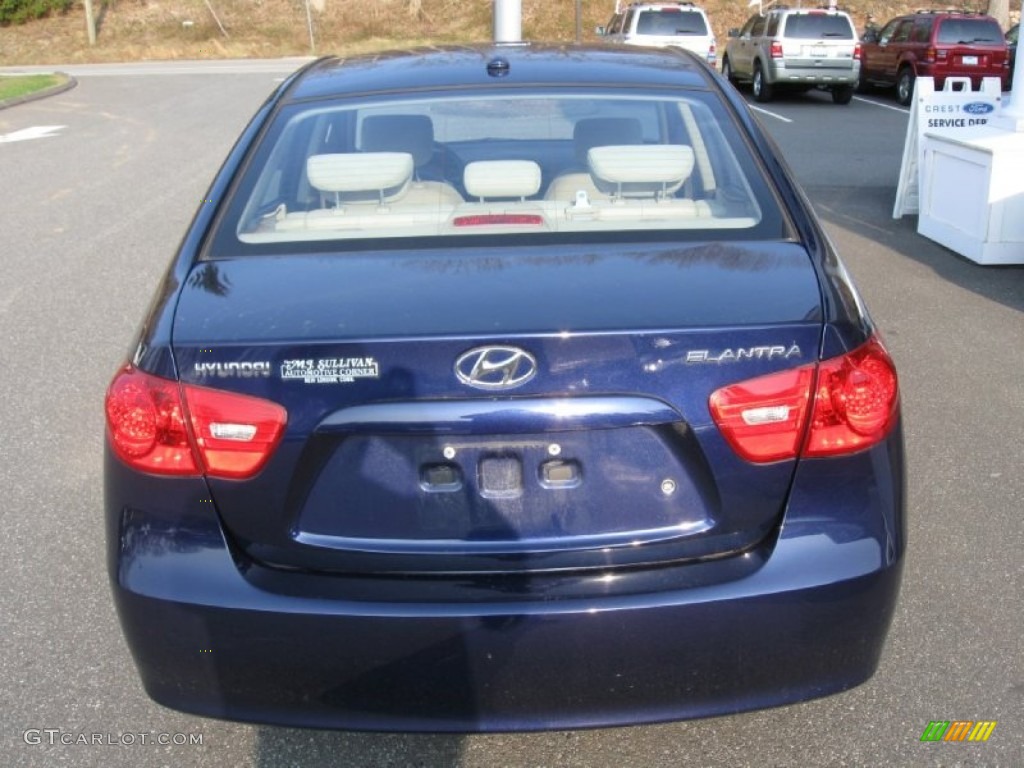 2009 Elantra GLS Sedan - Regatta Blue / Beige photo #6