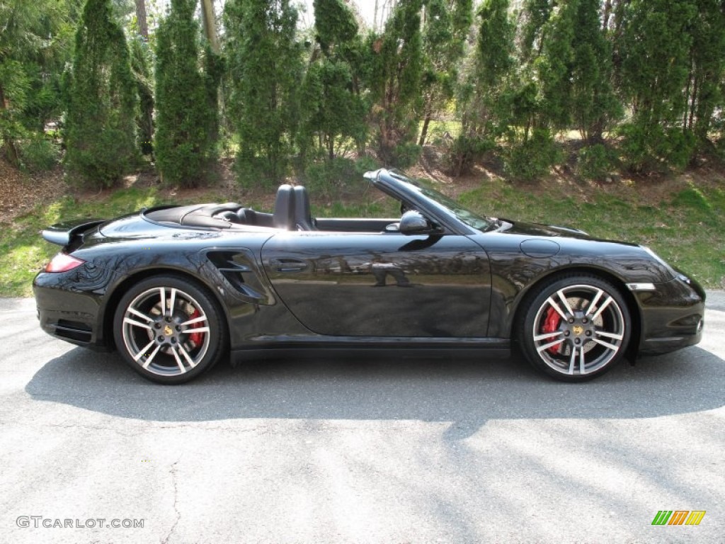 Black 2011 Porsche 911 Turbo Cabriolet Exterior Photo #79604685