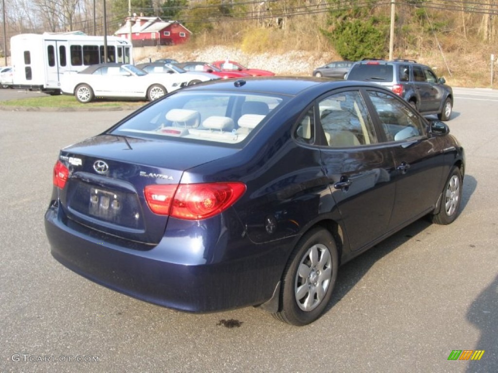 2009 Elantra GLS Sedan - Regatta Blue / Beige photo #7