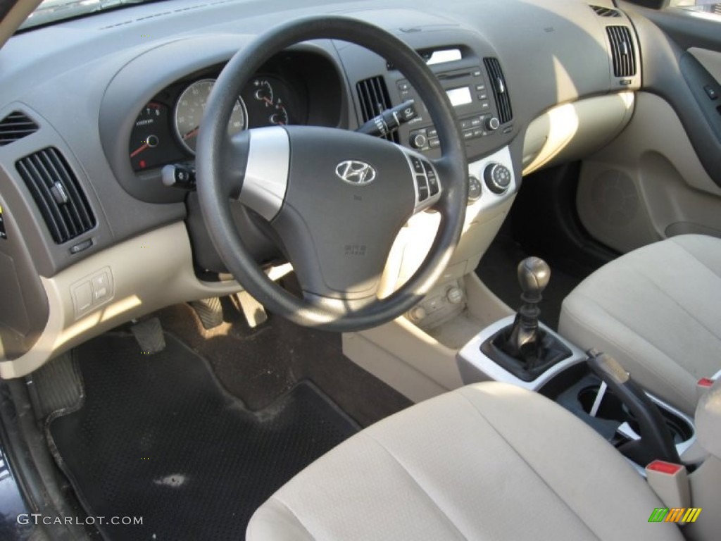 2009 Elantra GLS Sedan - Regatta Blue / Beige photo #9