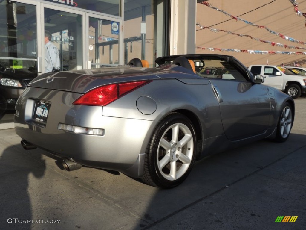 2005 350Z Touring Roadster - Chrome Silver Metallic / Burnt Orange photo #5