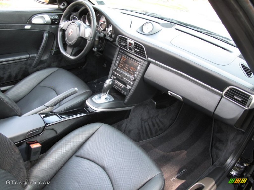 2011 Porsche 911 Turbo Cabriolet Black Dashboard Photo #79604778