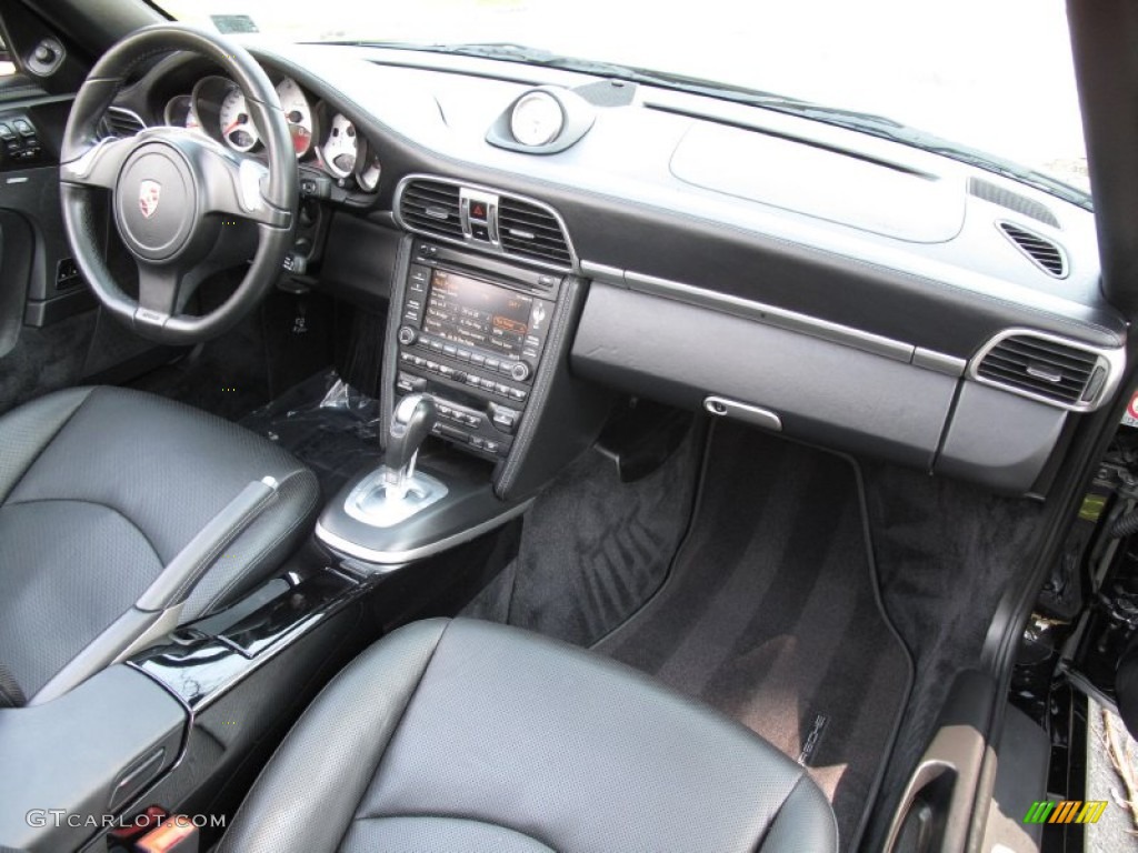 2011 Porsche 911 Turbo Cabriolet Black Dashboard Photo #79604831