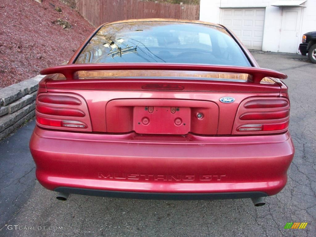 1994 Mustang GT Coupe - Laser Red Tinted Metallic / Black photo #3