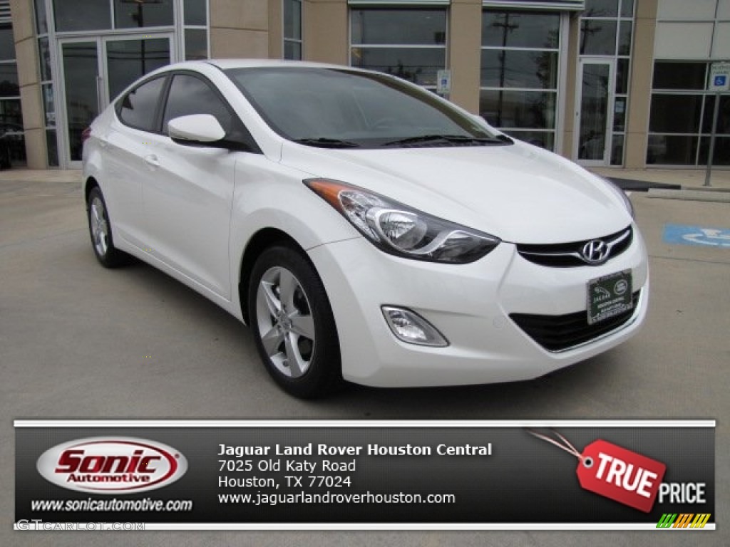 Shimmering White Hyundai Elantra