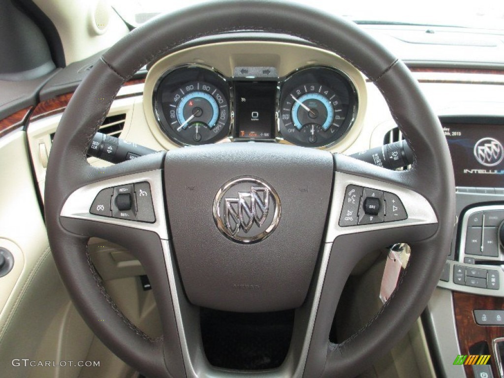 2013 Buick LaCrosse FWD Cashmere Steering Wheel Photo #79607634