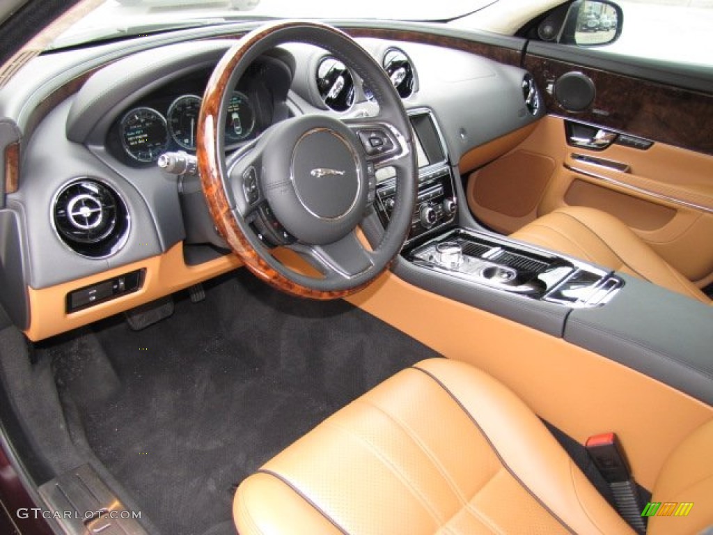 London Tan/Jet Interior 2013 Jaguar XJ XJL Portfolio Photo #79609570
