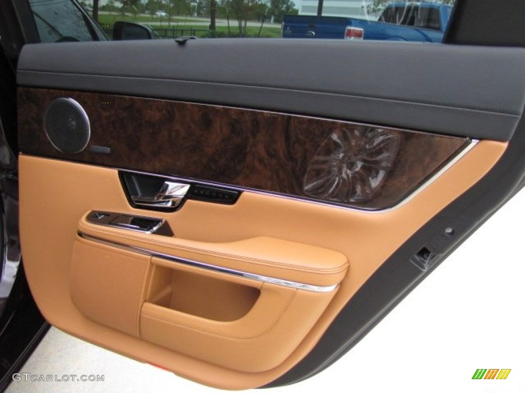 2013 Jaguar XJ XJL Portfolio London Tan/Jet Door Panel Photo #79610233