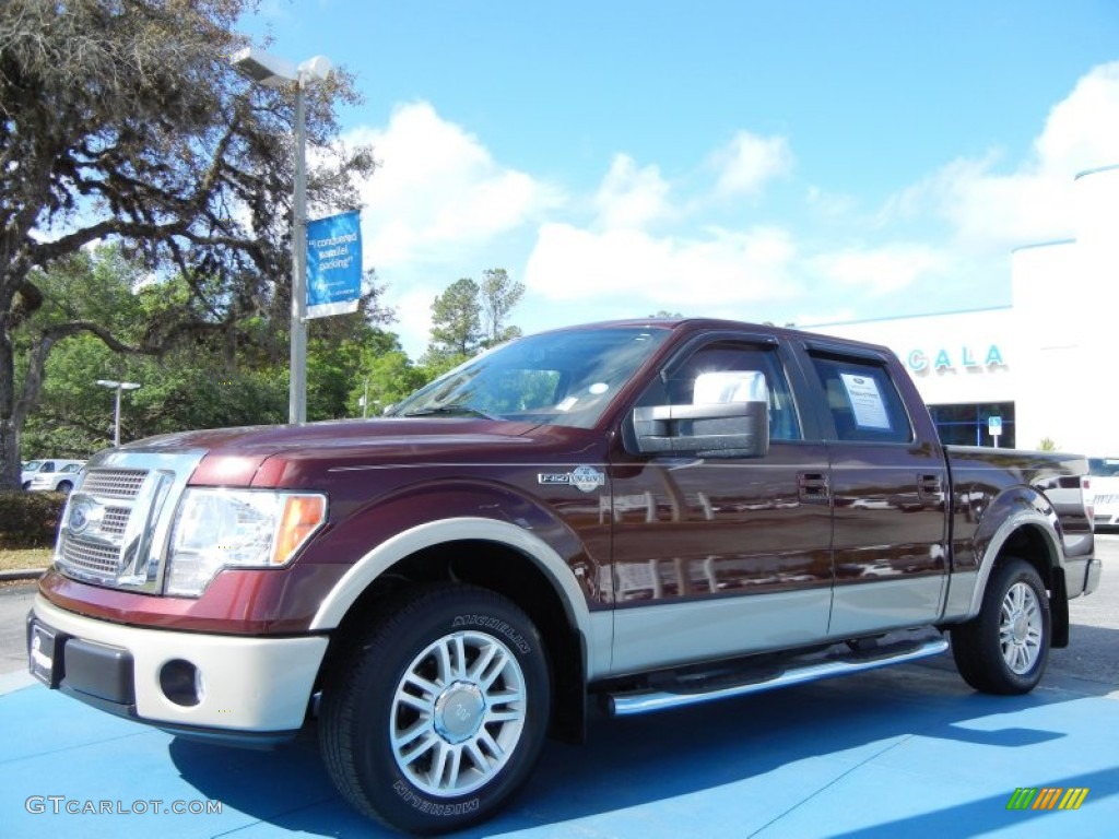 2009 F150 King Ranch SuperCrew - Royal Red Metallic / Chaparral Leather/Camel photo #1