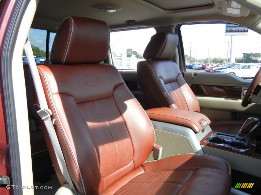 2009 F150 King Ranch SuperCrew - Royal Red Metallic / Chaparral Leather/Camel photo #18