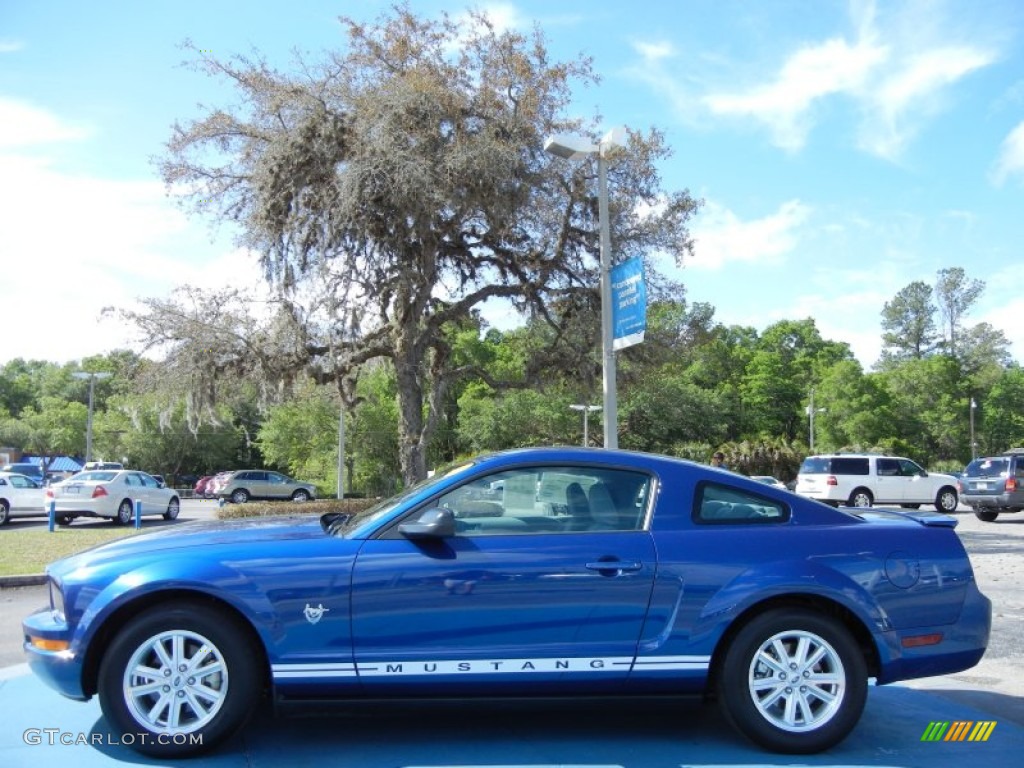 2009 Mustang V6 Coupe - Vista Blue Metallic / Light Graphite photo #2