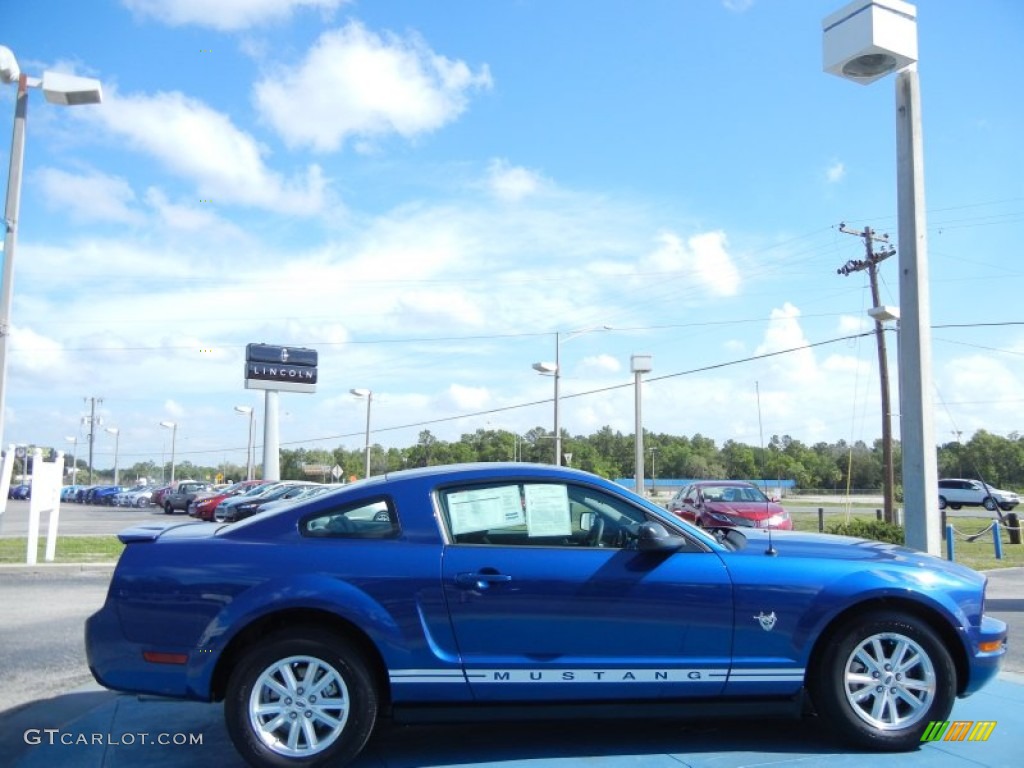2009 Mustang V6 Coupe - Vista Blue Metallic / Light Graphite photo #6