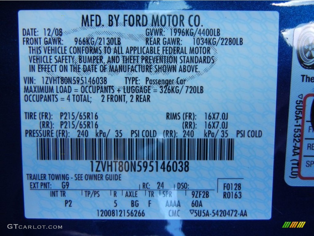 2009 Mustang V6 Coupe - Vista Blue Metallic / Light Graphite photo #26