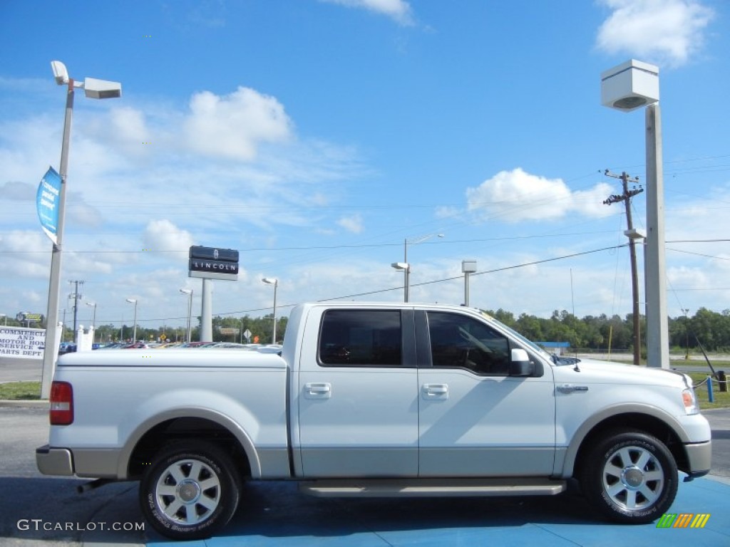 2007 F150 King Ranch SuperCrew - Oxford White / Castano Brown Leather photo #6