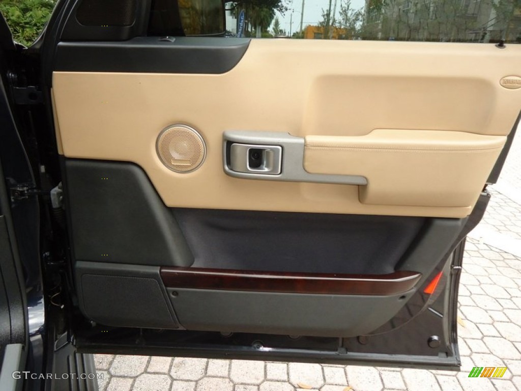 2005 Land Rover Range Rover HSE Sand/Jet Door Panel Photo #79613803