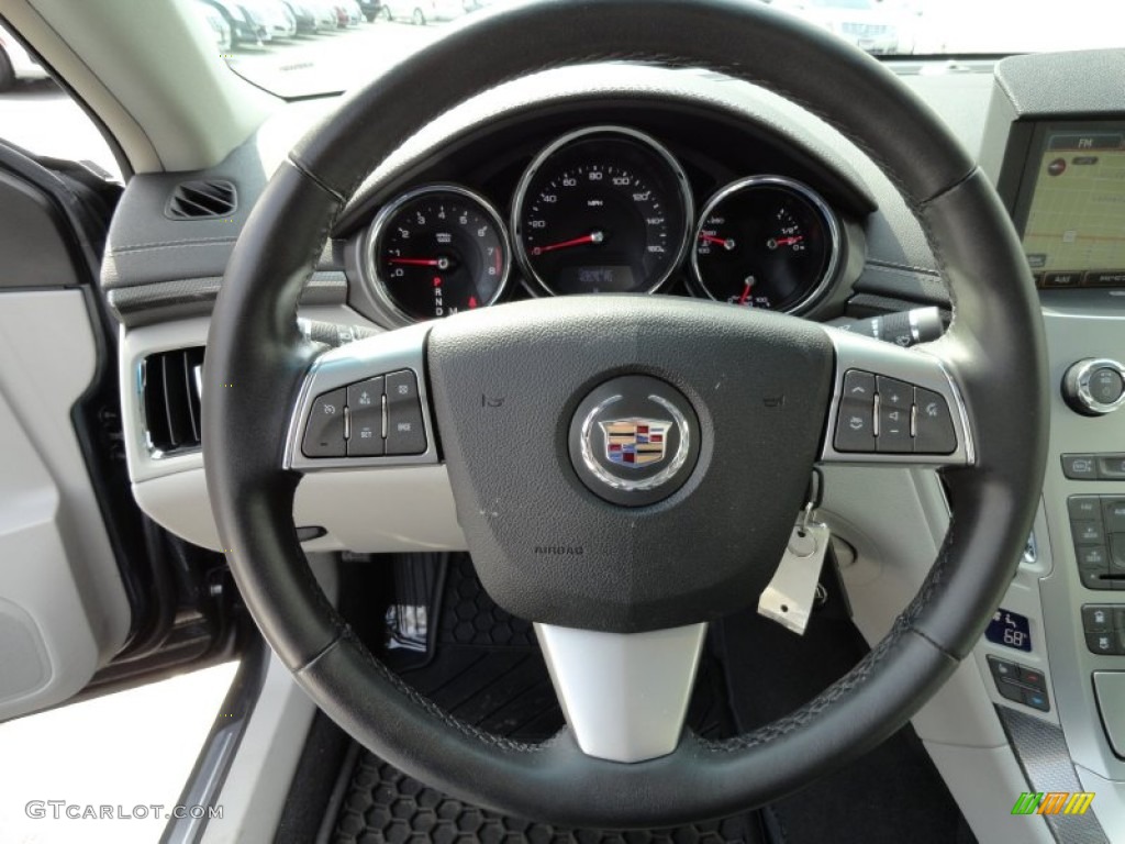 2010 Cadillac CTS 4 3.0 AWD Sedan Light Titanium/Ebony Steering Wheel Photo #79616911