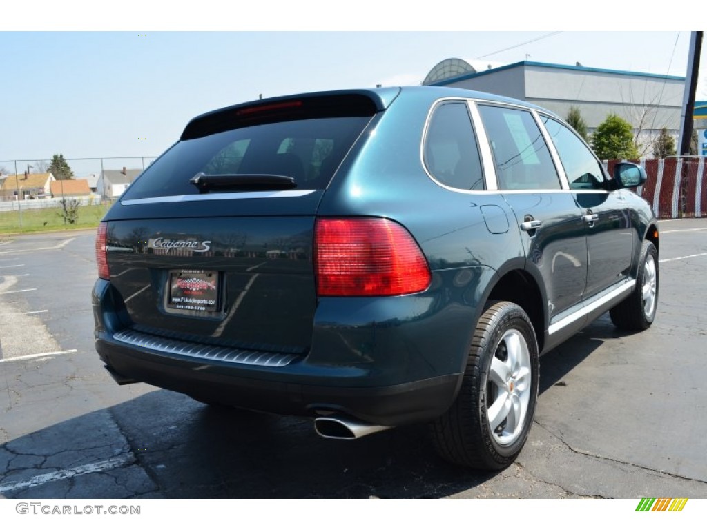 2004 Cayenne S - Dark Teal Metallic / Stone/Steel Grey photo #7