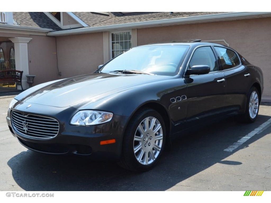 2007 Quattroporte  - Grigio Granito (Dark Grey) / Brown photo #3