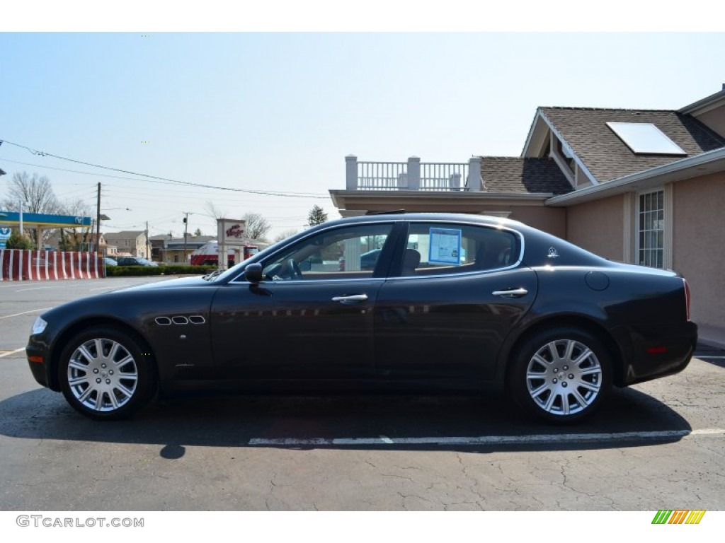 2007 Quattroporte  - Grigio Granito (Dark Grey) / Brown photo #4