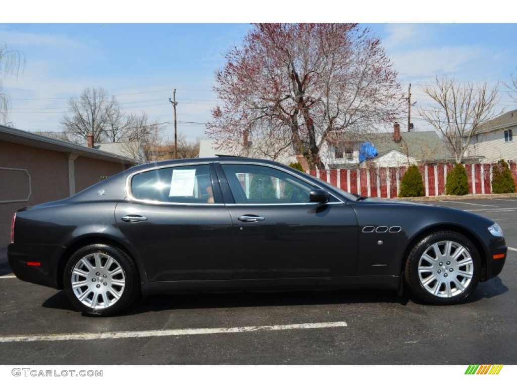 2007 Quattroporte  - Grigio Granito (Dark Grey) / Brown photo #8