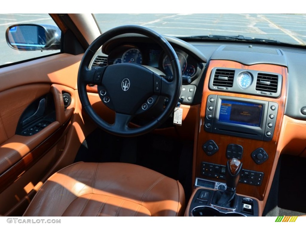 2007 Quattroporte  - Grigio Granito (Dark Grey) / Brown photo #10