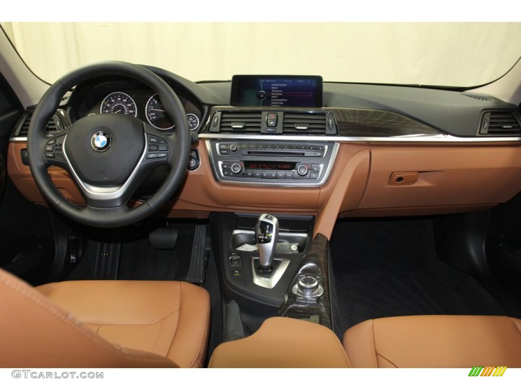 2012 BMW 3 Series 328i Sedan Saddle Brown Dashboard Photo #79621096