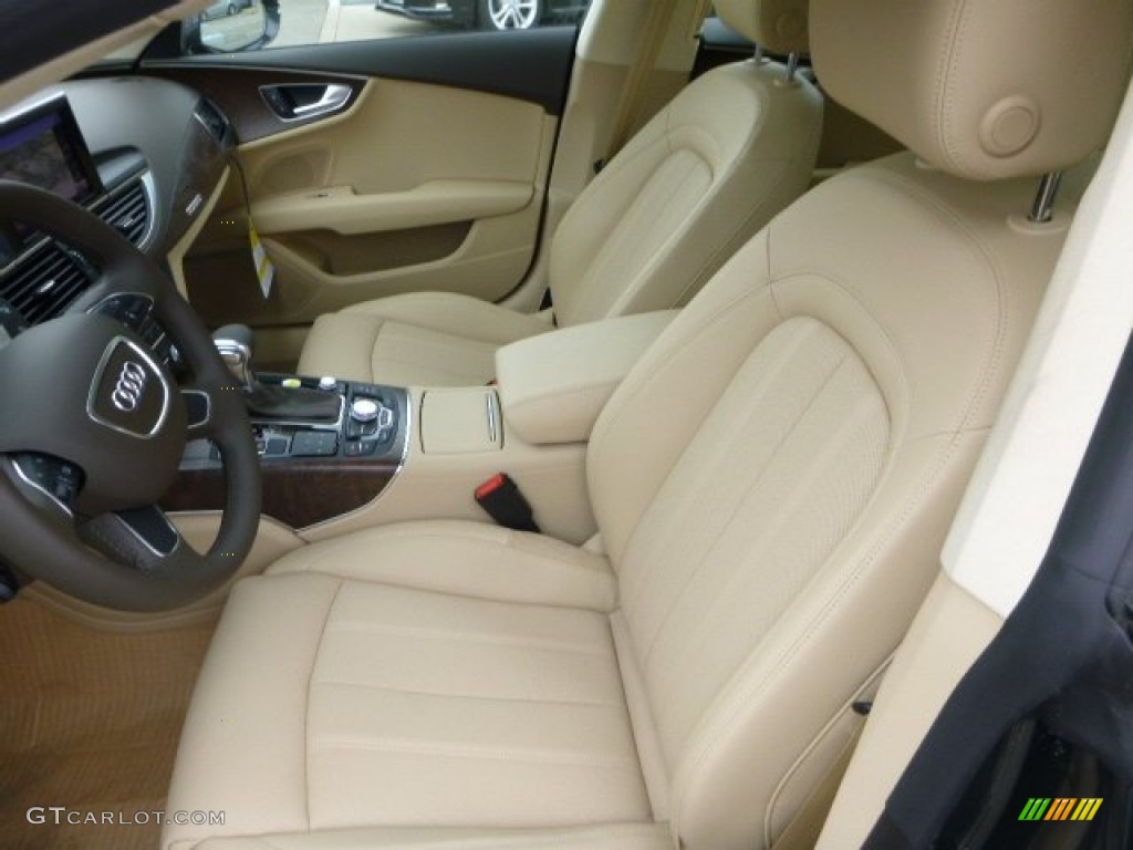 Velvet Beige Interior 2013 Audi A7 3.0T quattro Premium Photo #79621709