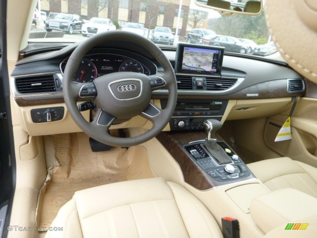 Velvet Beige Interior 2013 Audi A7 3.0T quattro Premium Photo #79621735