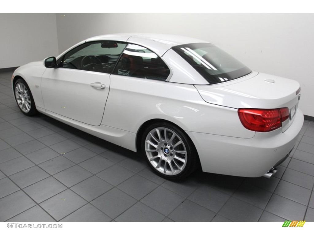 2012 3 Series 328i Convertible - Mineral White Metallic / Coral Red/Black photo #5