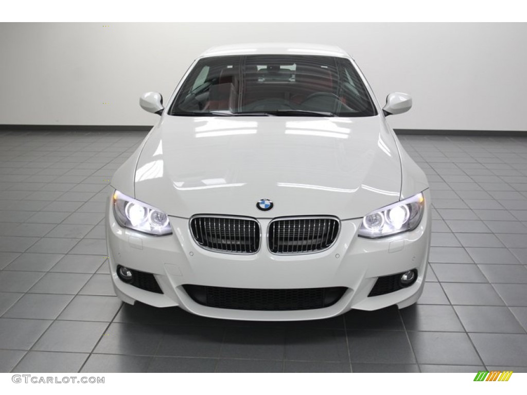 2012 3 Series 328i Convertible - Mineral White Metallic / Coral Red/Black photo #6