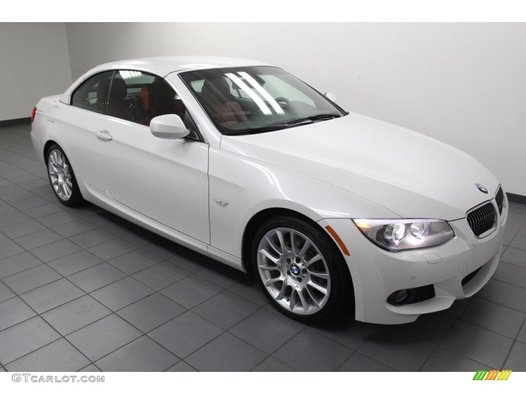 2012 3 Series 328i Convertible - Mineral White Metallic / Coral Red/Black photo #10
