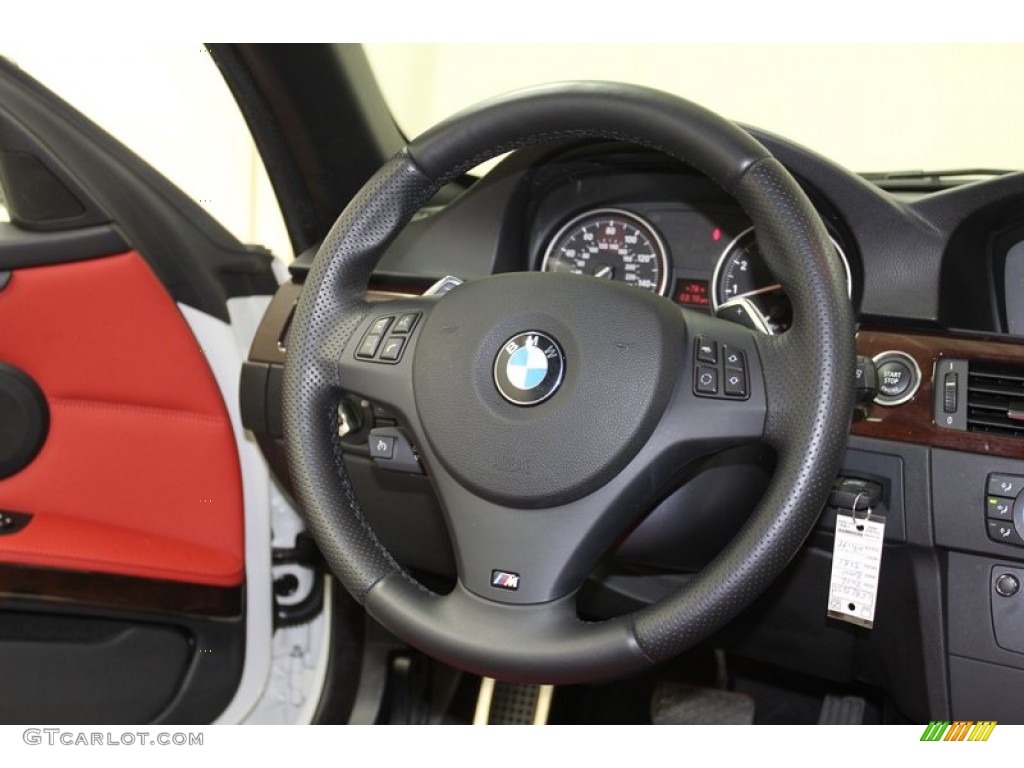 2012 3 Series 328i Convertible - Mineral White Metallic / Coral Red/Black photo #31