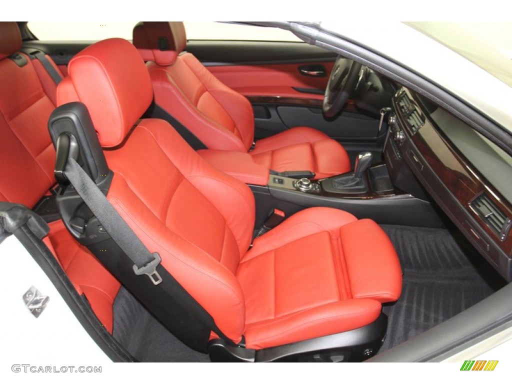 2012 3 Series 328i Convertible - Mineral White Metallic / Coral Red/Black photo #39