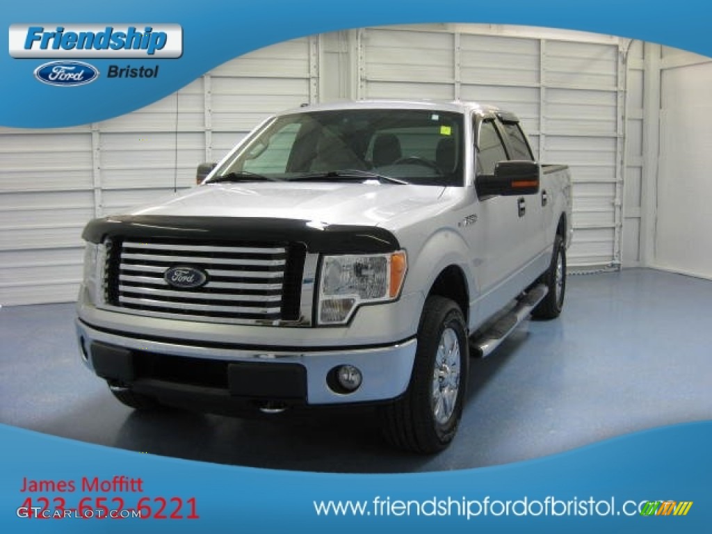 2010 F150 XLT SuperCrew 4x4 - Ingot Silver Metallic / Medium Stone photo #2