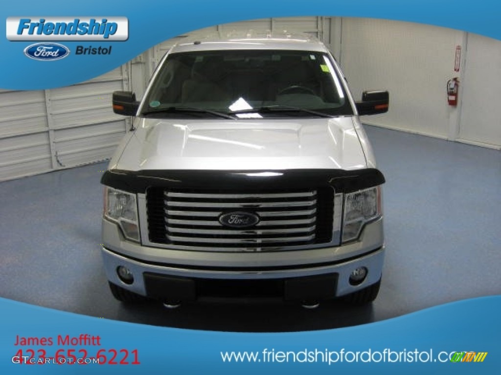 2010 F150 XLT SuperCrew 4x4 - Ingot Silver Metallic / Medium Stone photo #3