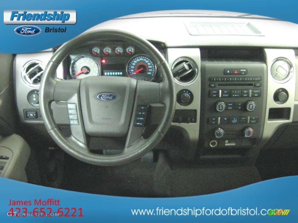 2010 F150 XLT SuperCrew 4x4 - Ingot Silver Metallic / Medium Stone photo #24
