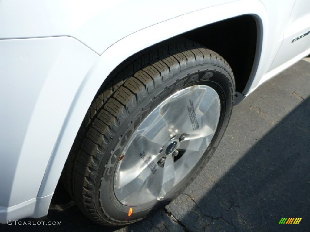 2014 Grand Cherokee Overland 4x4 - Bright White / Overland Vesuvio Indigo Blue/Jeep Brown photo #5