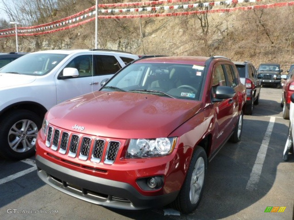 2014 Compass Sport 4x4 - Deep Cherry Red Crystal Pearl / Dark Slate Gray photo #1