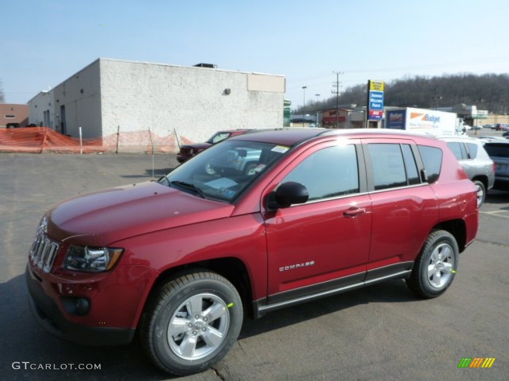 Deep Cherry Red Crystal Pearl 2014 Jeep Compass Sport Exterior Photo #79626709