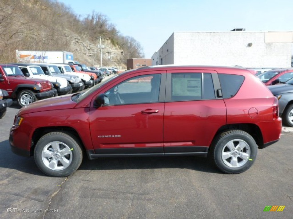 Deep Cherry Red Crystal Pearl 2014 Jeep Compass Sport Exterior Photo #79626712